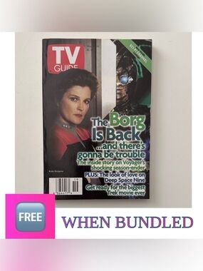 🆓 When Bundled TV Guide May 10-16, 1997 The Borg is Back (Janeway -Voyager)